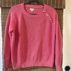 J crew Pink Button-Detail Sweater
